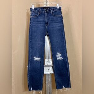 Just Black Denim Distressed Blue Jeans Sz 25